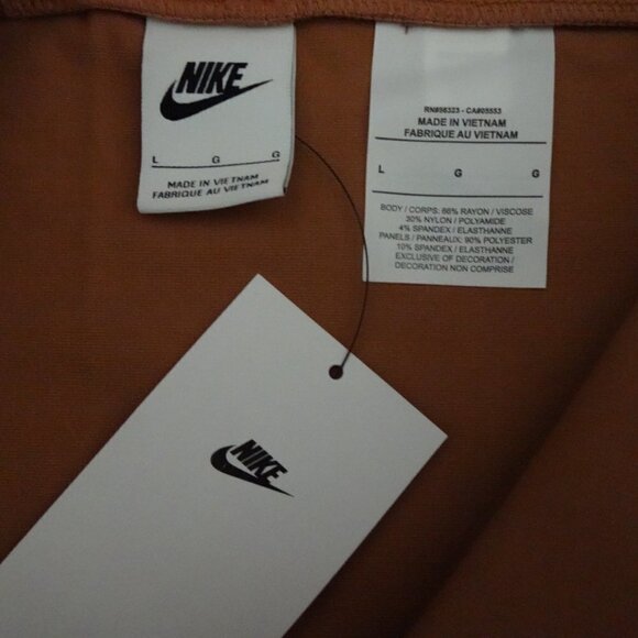 Nike Tight Fit Skirt Women's Size L Brown Pink Stretch Athleisure Casual - Picture 5 of 8